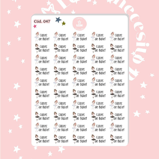 Sticker clases de ballet