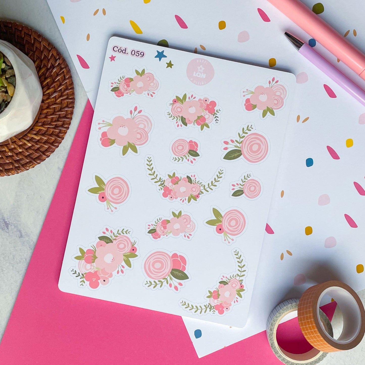 Sticker flores floral 059