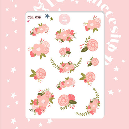 Sticker flores floral 059