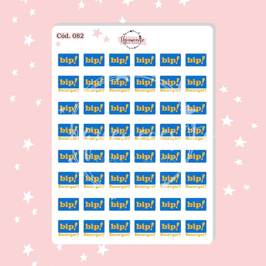 Sticker recarga bip