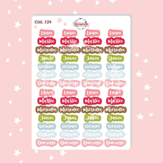 Sticker días de la semana