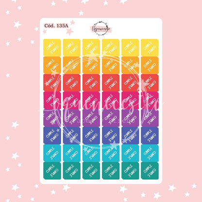 Sticker cumple esquina