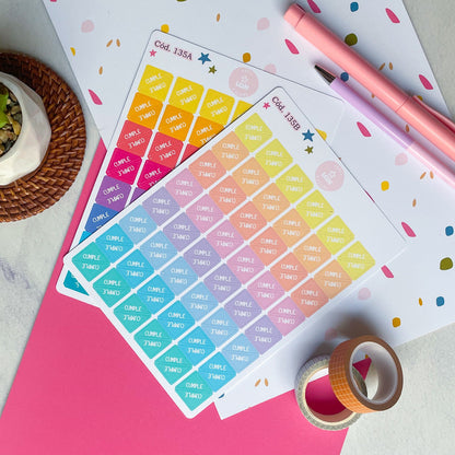 Sticker cumple esquina