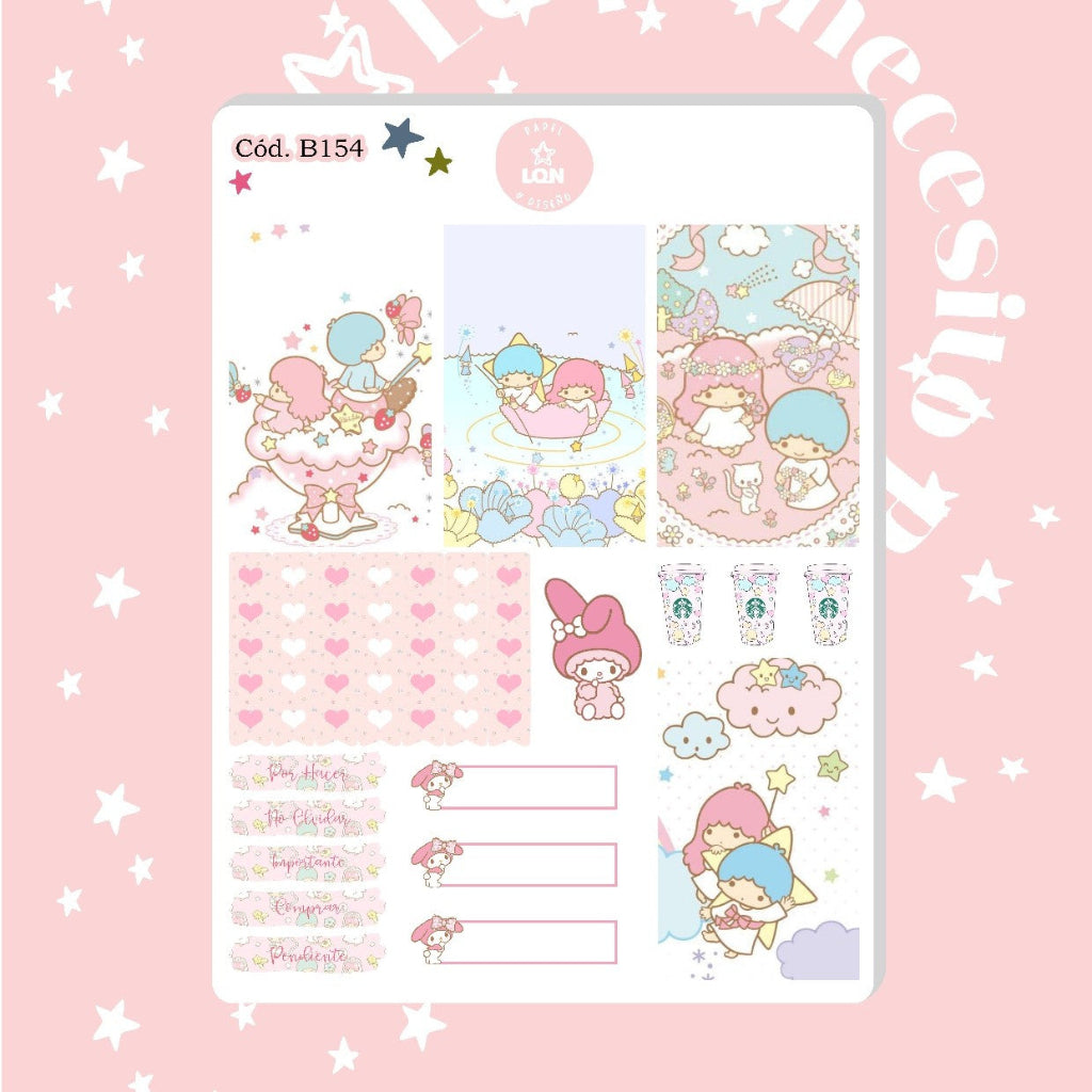Sticker little twin stars