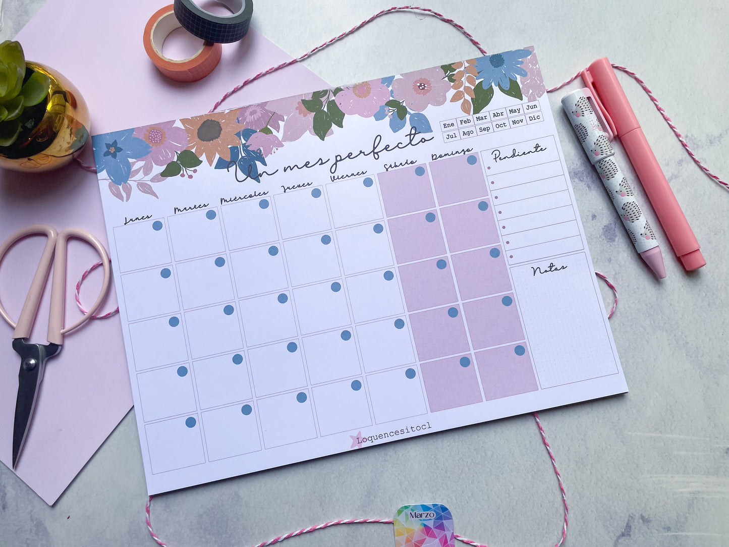 Pack Organizador escritorio Sin lluvia no hay flores
