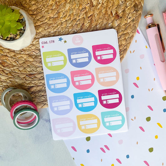 Stickers pago cuentas