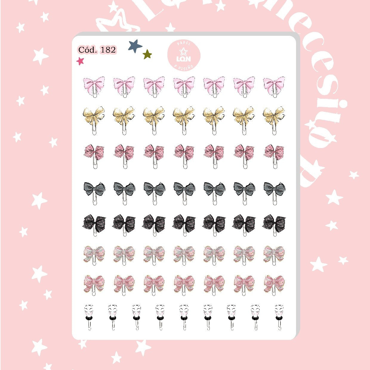 Sticker clips señaladores