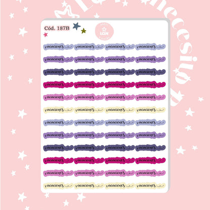 Sticker vacaciones colores