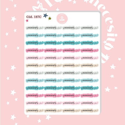 Sticker vacaciones colores