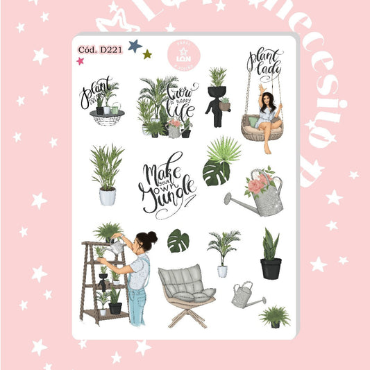 Sticker Amante de las plantas