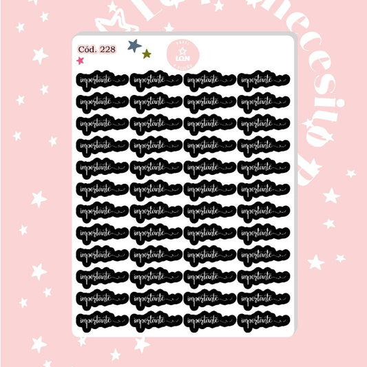Sticker importante negro