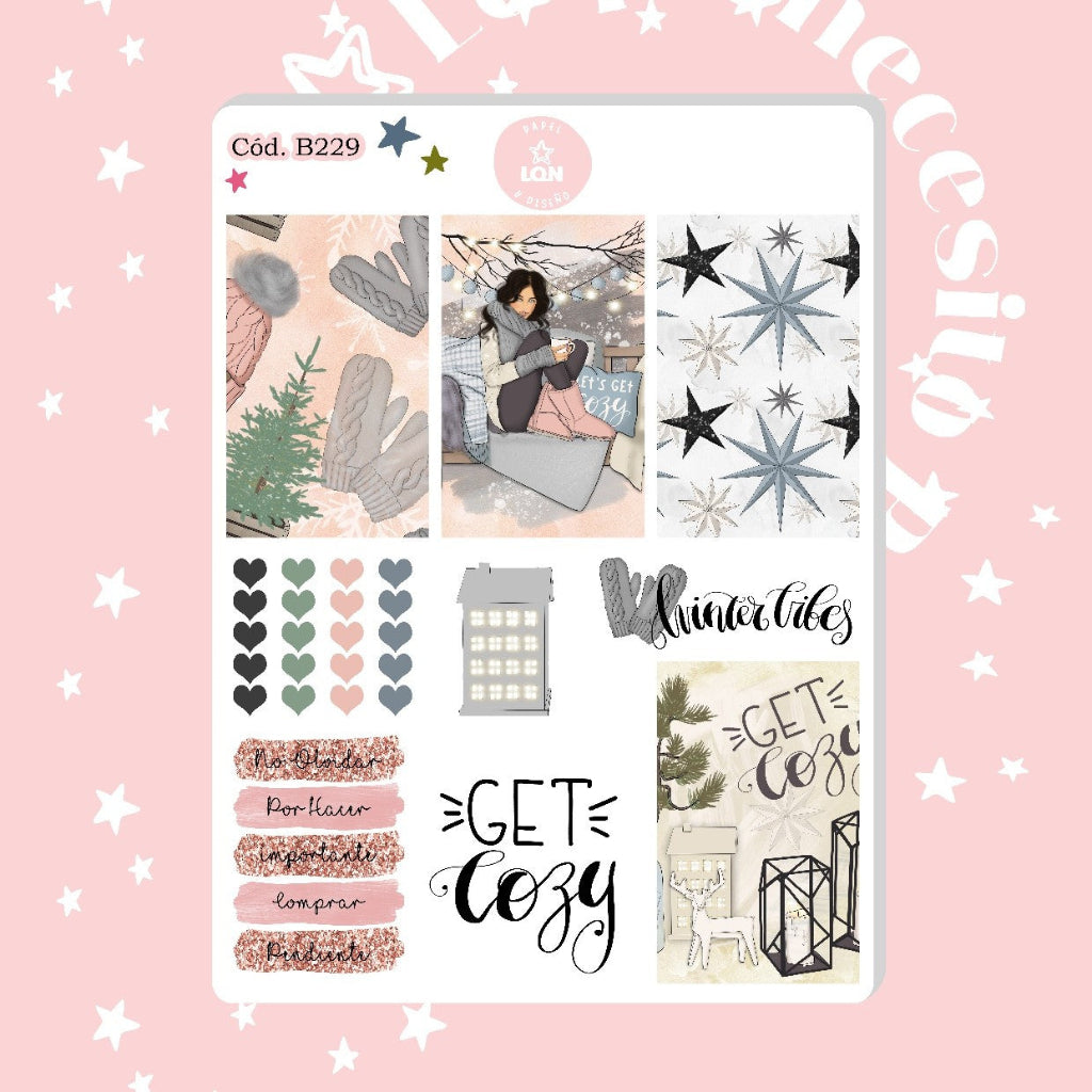 Stickers Navidad cozy
