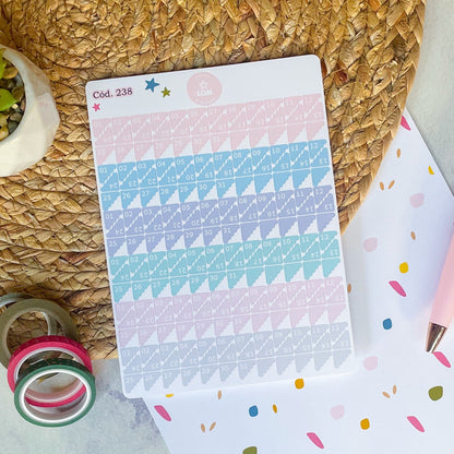 Sticker números para meses y dias de la semana