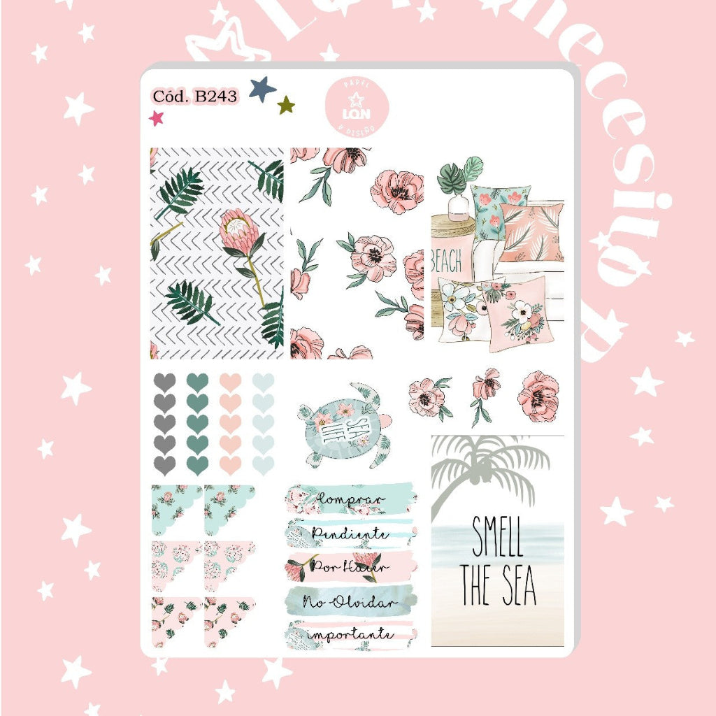 Sticker verano primavera boho 243