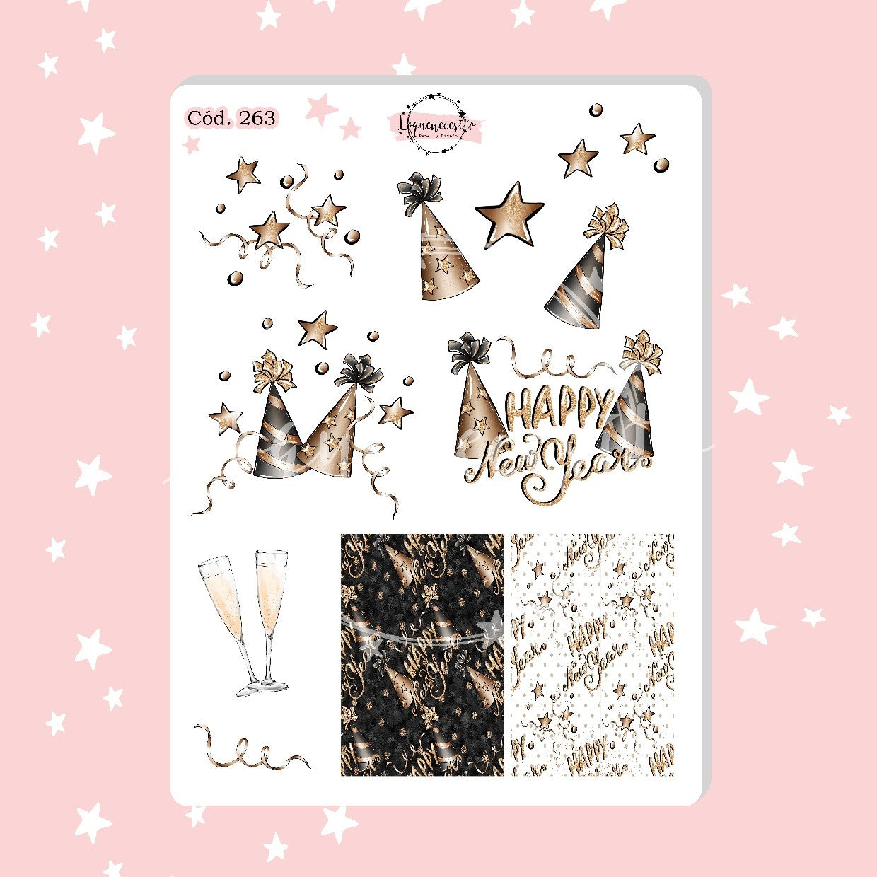 Sticker año nuevo navidad 263