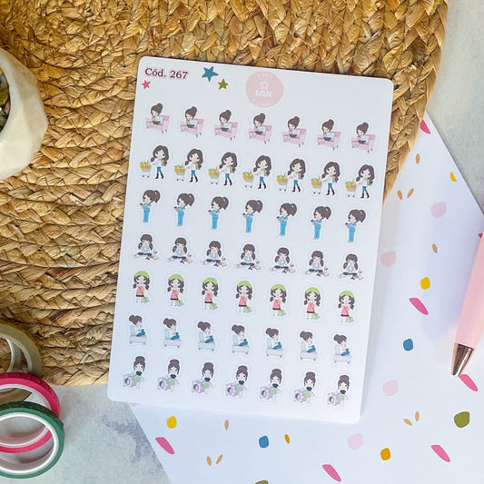 Sticker chicas funcionales