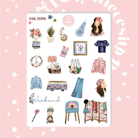 Sticker verano boho primavera 296