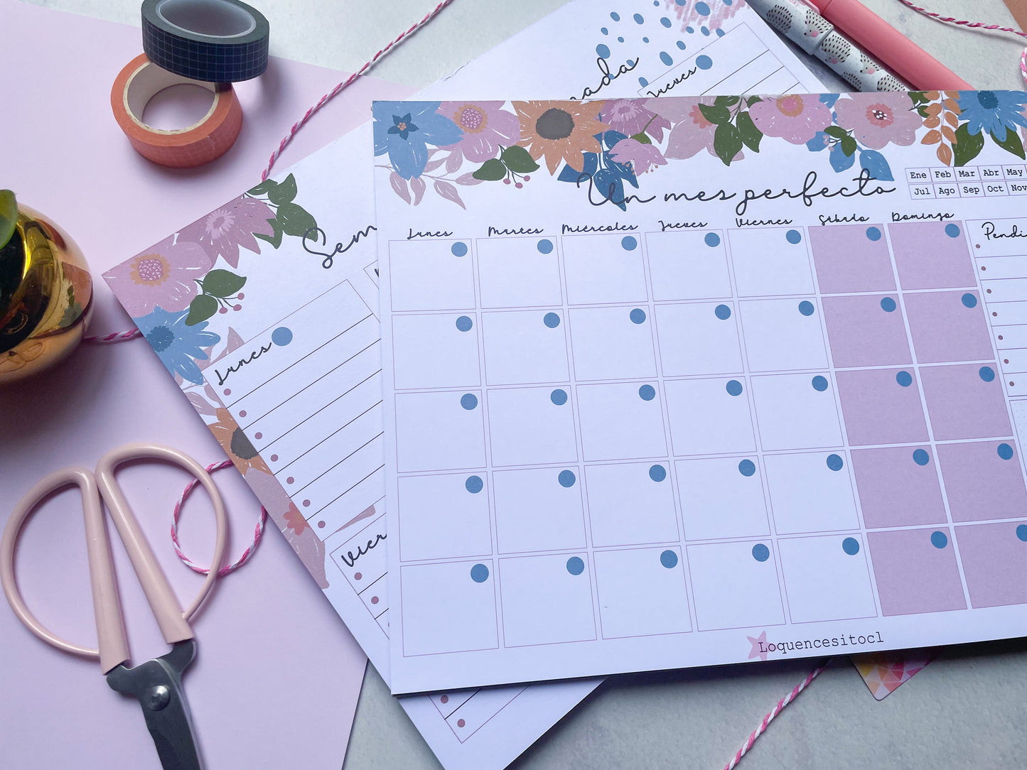 Pack Organizador escritorio Sin lluvia no hay flores