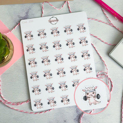 Sticker día de ejercicio dragón 359