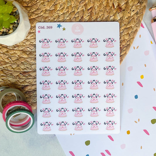 Sticker cumpleaños Minnie