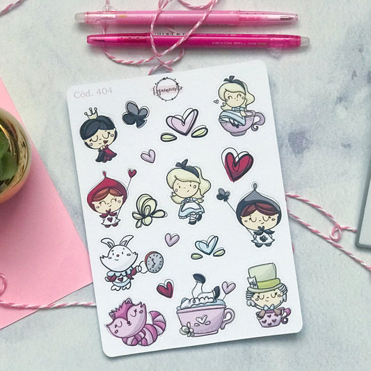 Sticker colección alicia en el país de las maravillas (princesas)