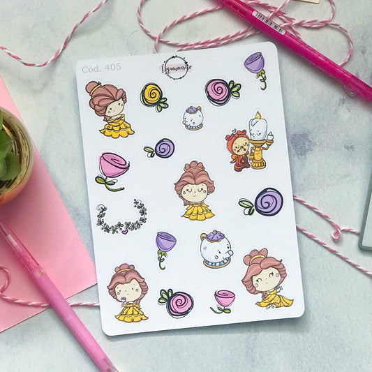 Sticker colección bella (princesas)