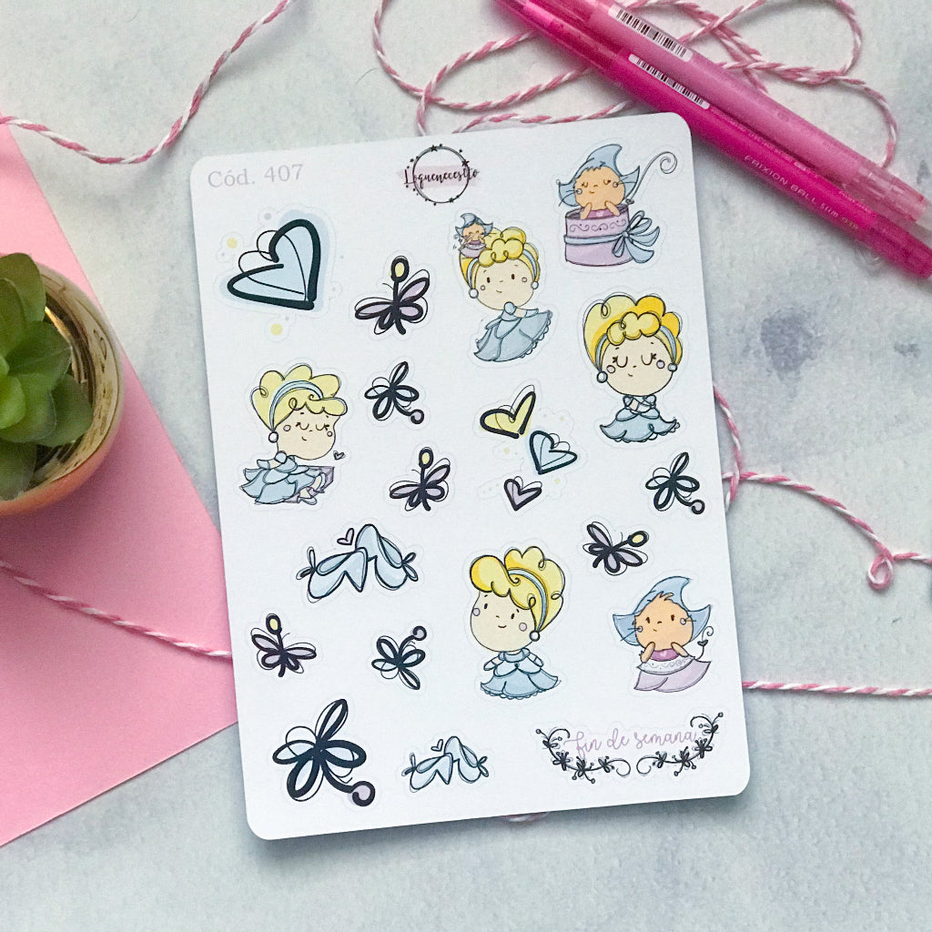 Sticker colección cenicienta (princesas)