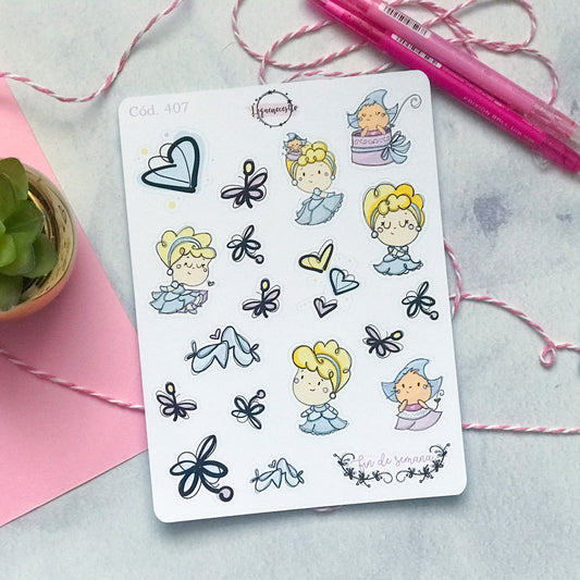 Sticker colección cenicienta (princesas)