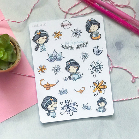 Sticker colección jasmine (princesas)