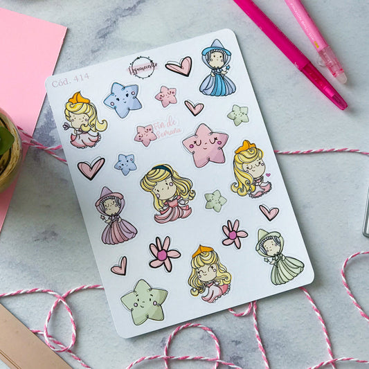 Sticker colección bella durmiente (princesas)