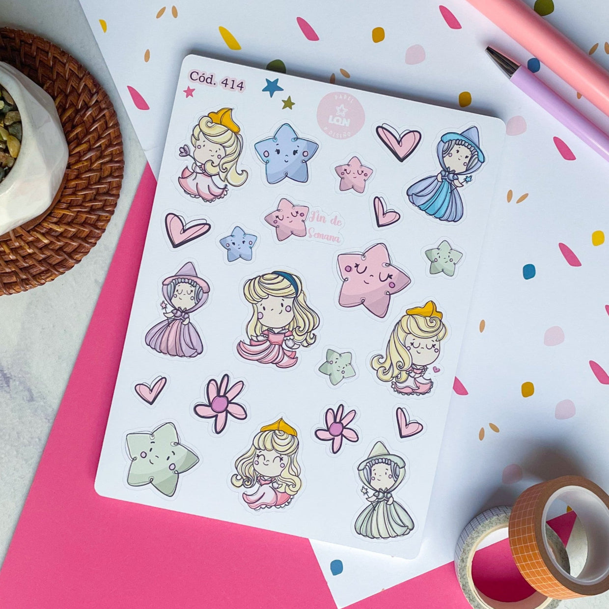 Sticker colección bella durmiente (princesas)