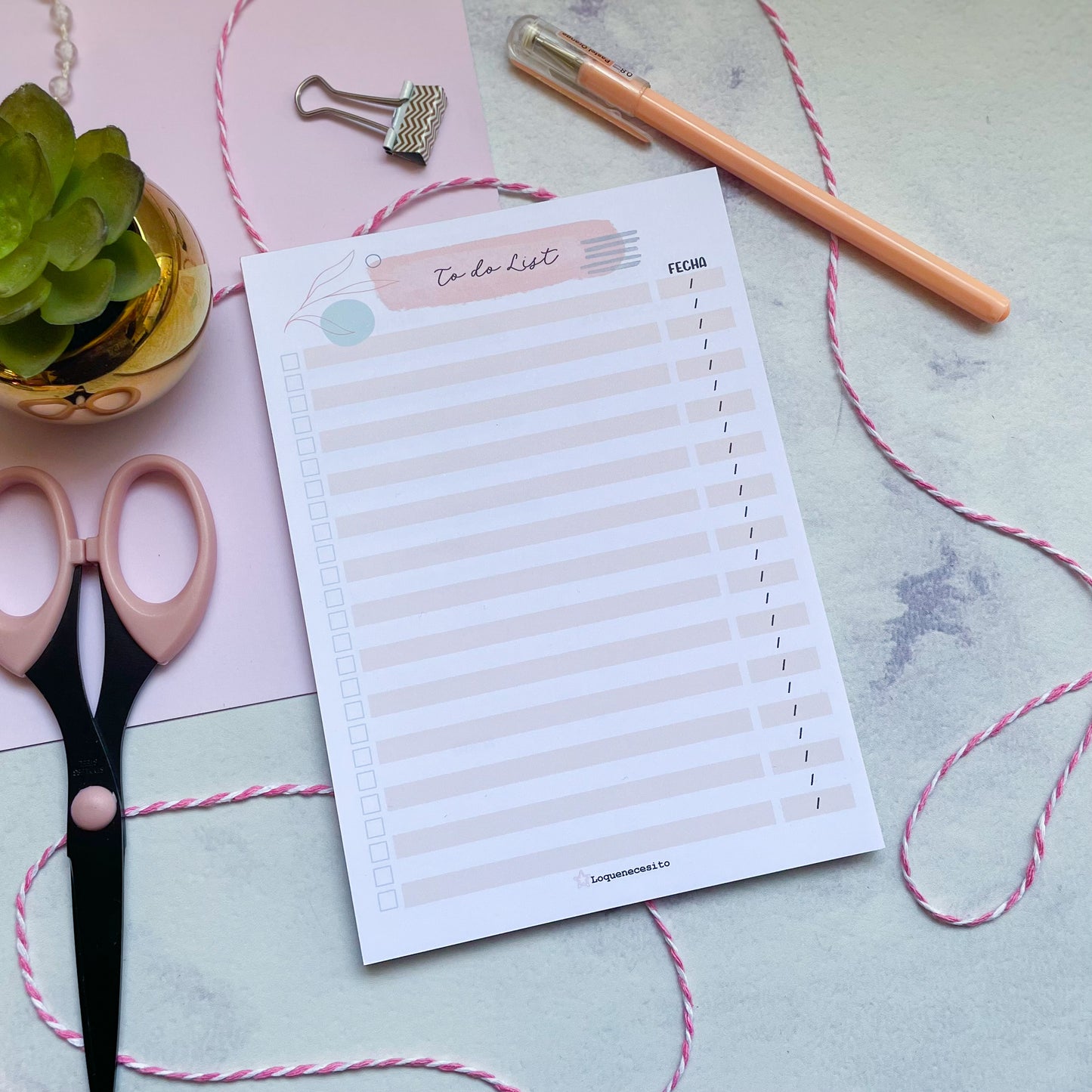 Block organizador to do list