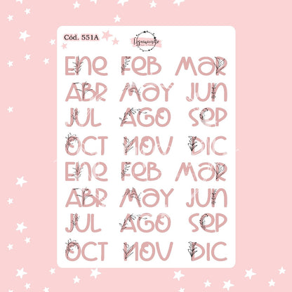 Sticker meses floral