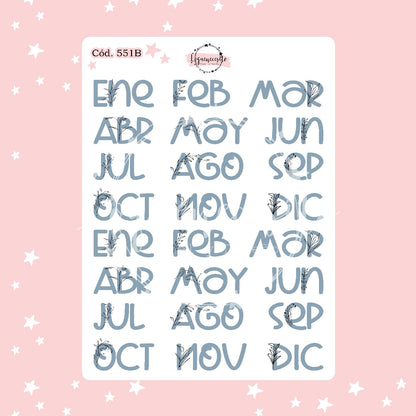 Sticker meses floral