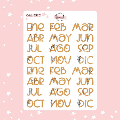 Sticker meses floral