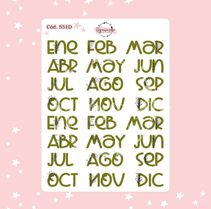 Sticker meses floral