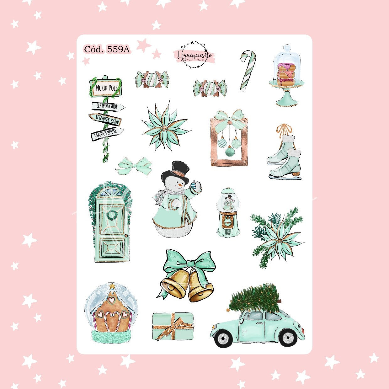 Sticker navidad año nuevo 559