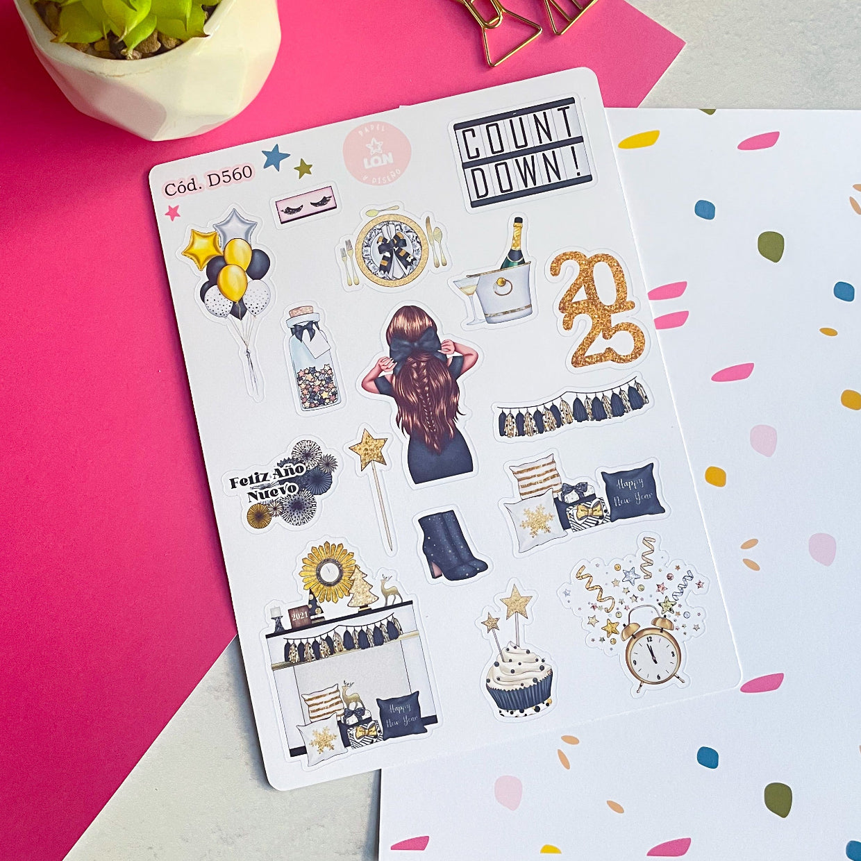 Sticker navidad año nuevo 560