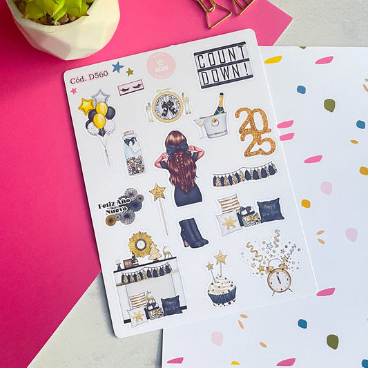 Sticker navidad año nuevo 560