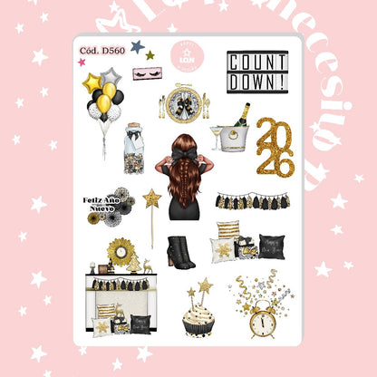 Sticker navidad año nuevo 560