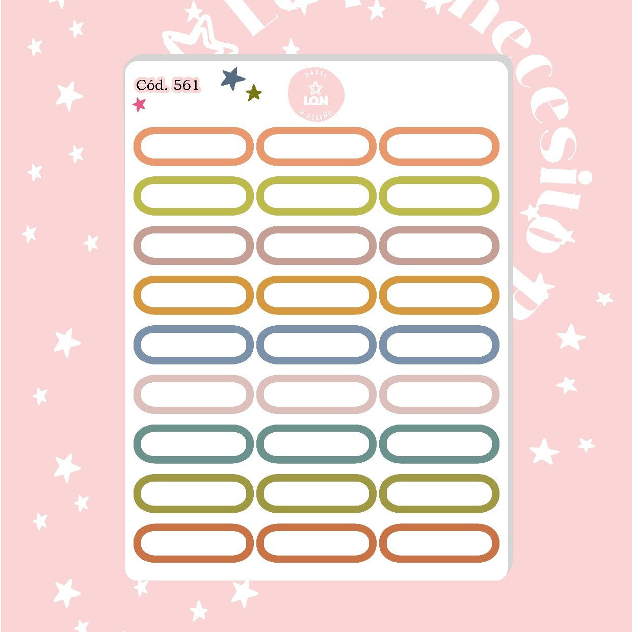 Pack sticker Esenciales para tu planner Boho P01