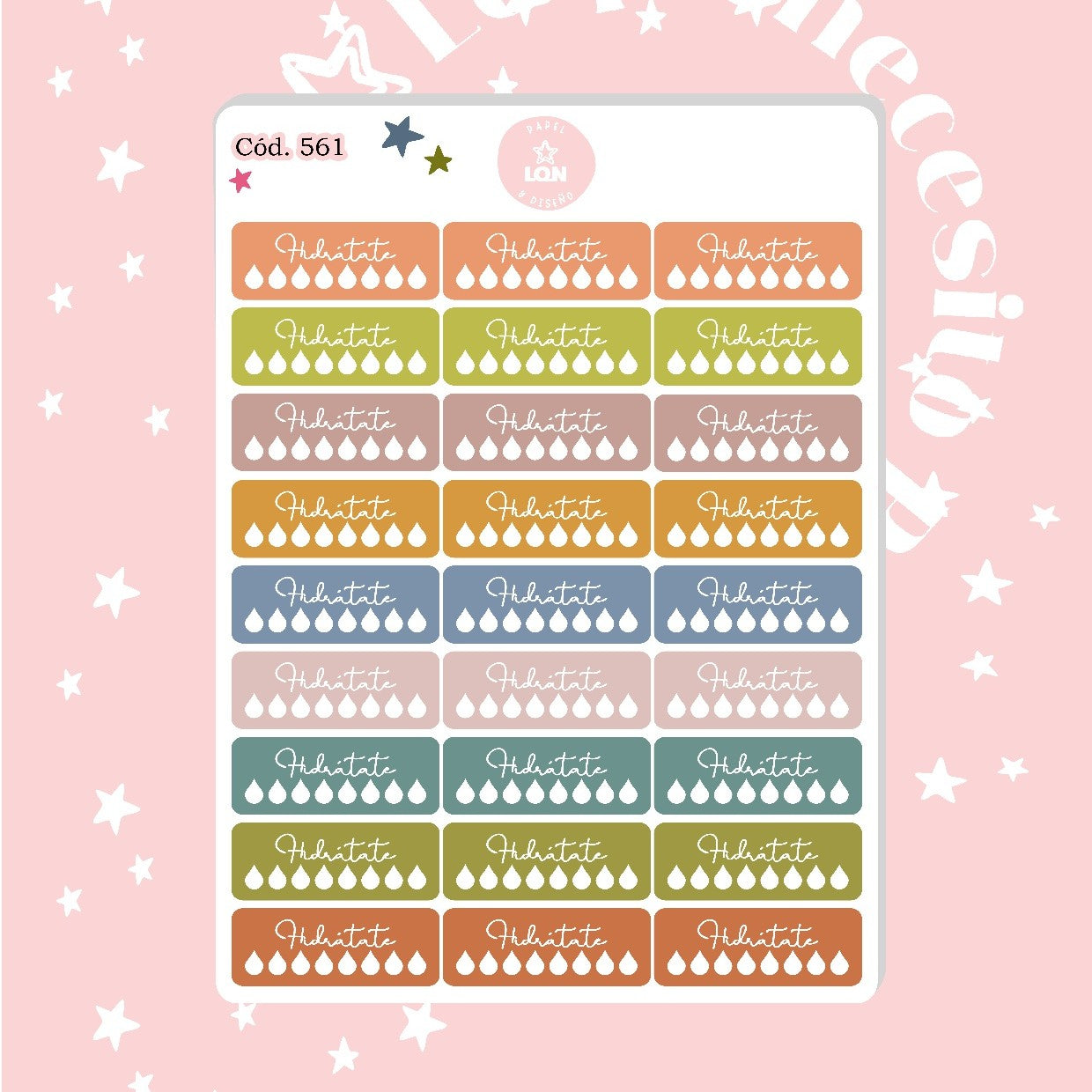 Pack sticker Esenciales para tu planner Boho P01
