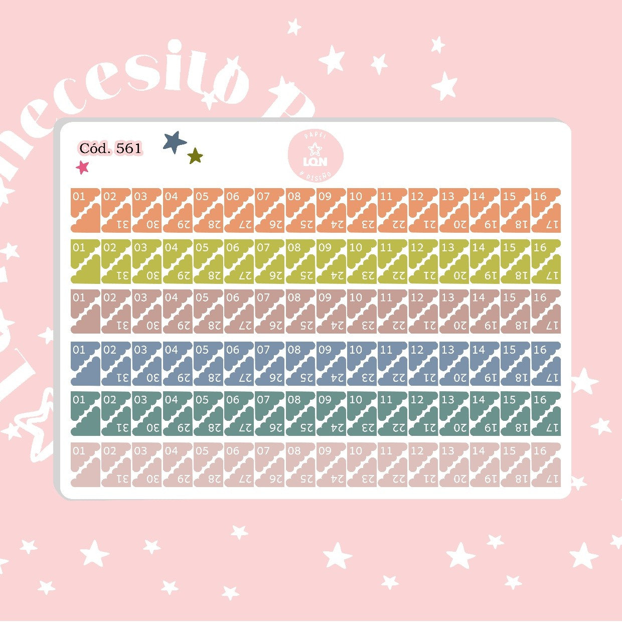 Pack sticker Esenciales para tu planner Boho P01