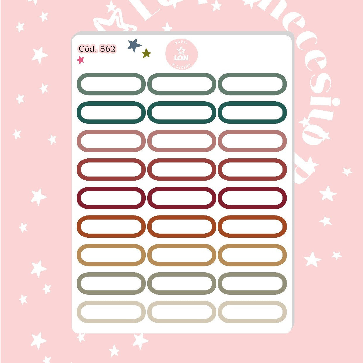 Pack sticker Esenciales para tu planner Fall P01