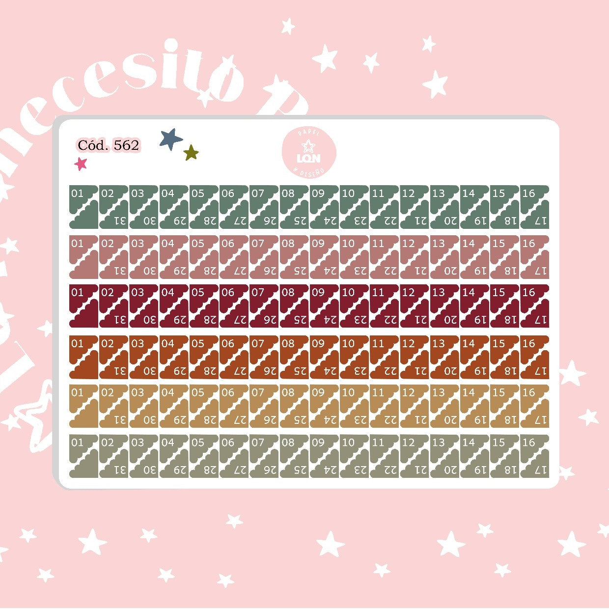 Pack sticker Esenciales para tu planner Fall P01