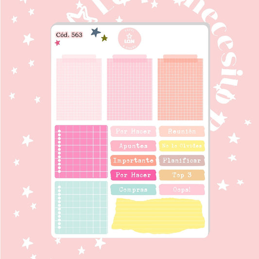 Pack sticker Esenciales para tu planner wonderful P01