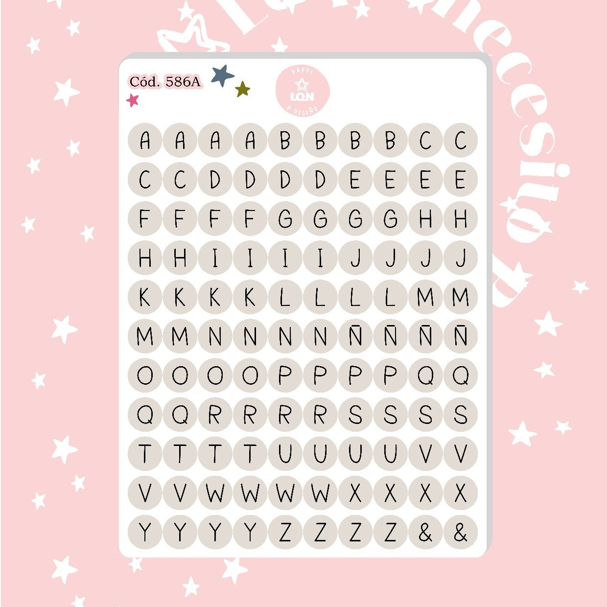 Sticker Letritas 1CM