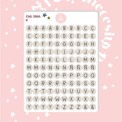 Sticker Letritas 1CM