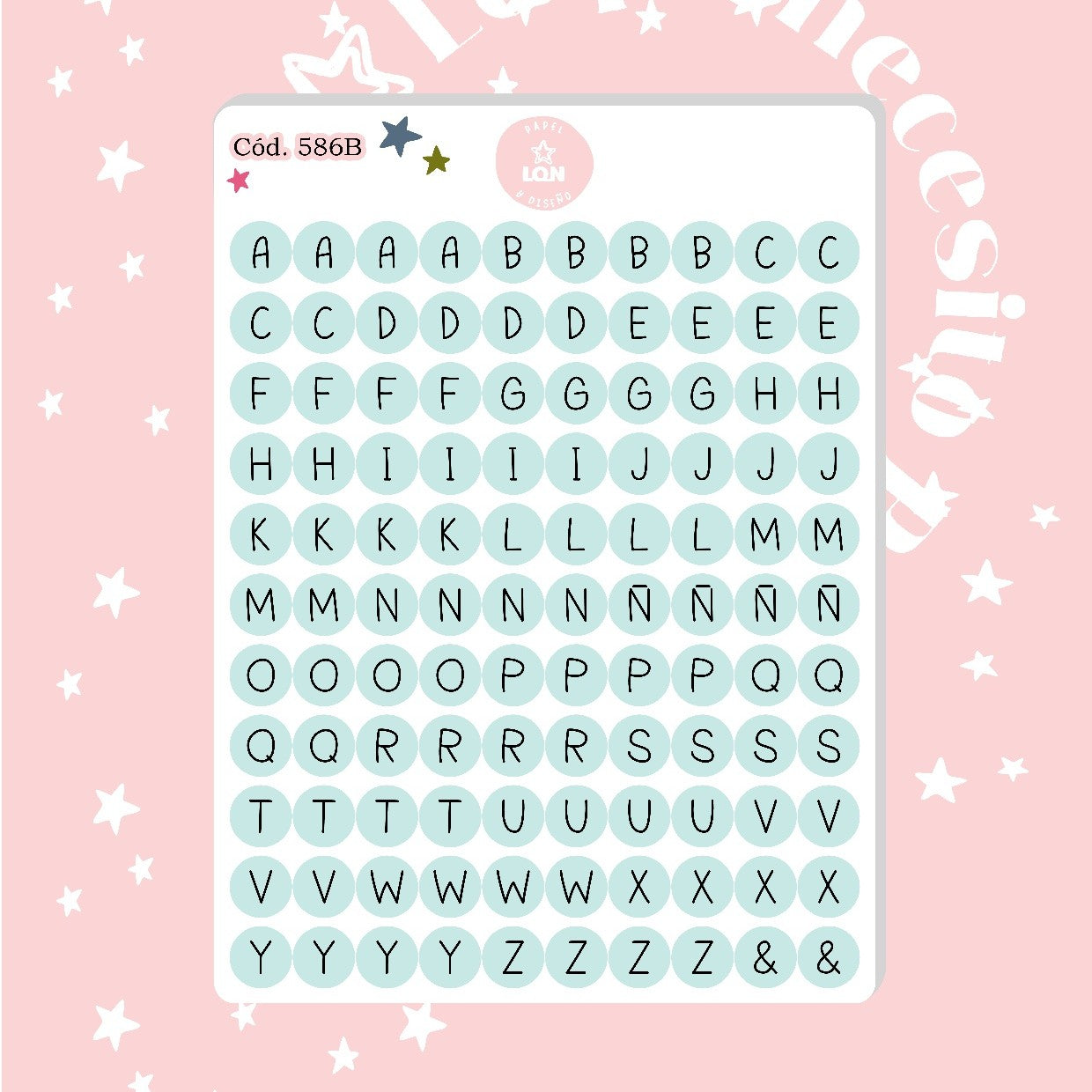 Sticker Letritas 1CM