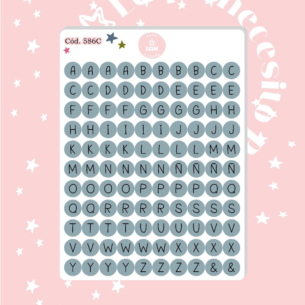 Sticker Letritas 1CM